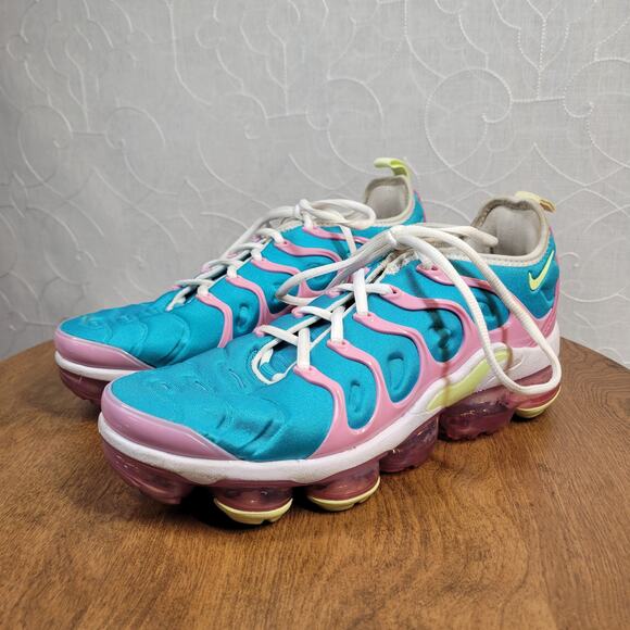 Nike Air VaporMax Plus Easter Women's Sneakers 7.5 Blue Pink Athletic CW7014-100 - Picture 9 of 14